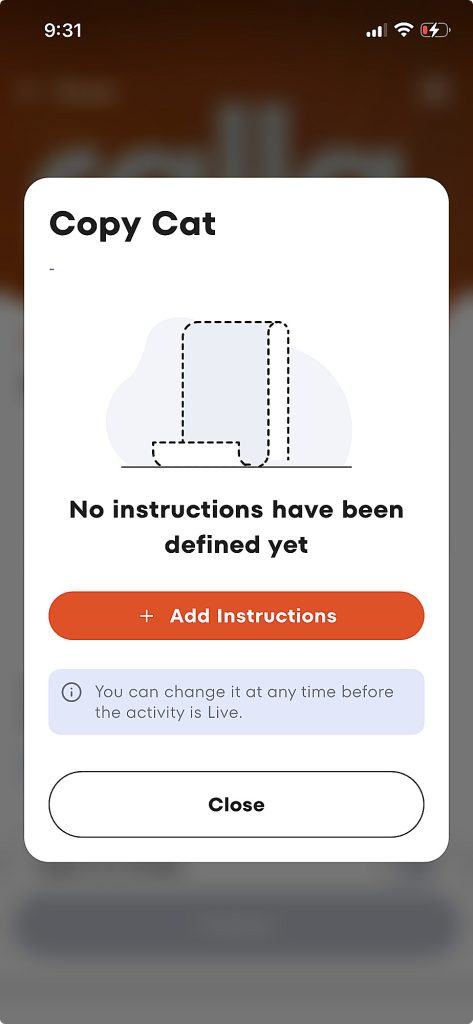 First step in creating Copy Cat